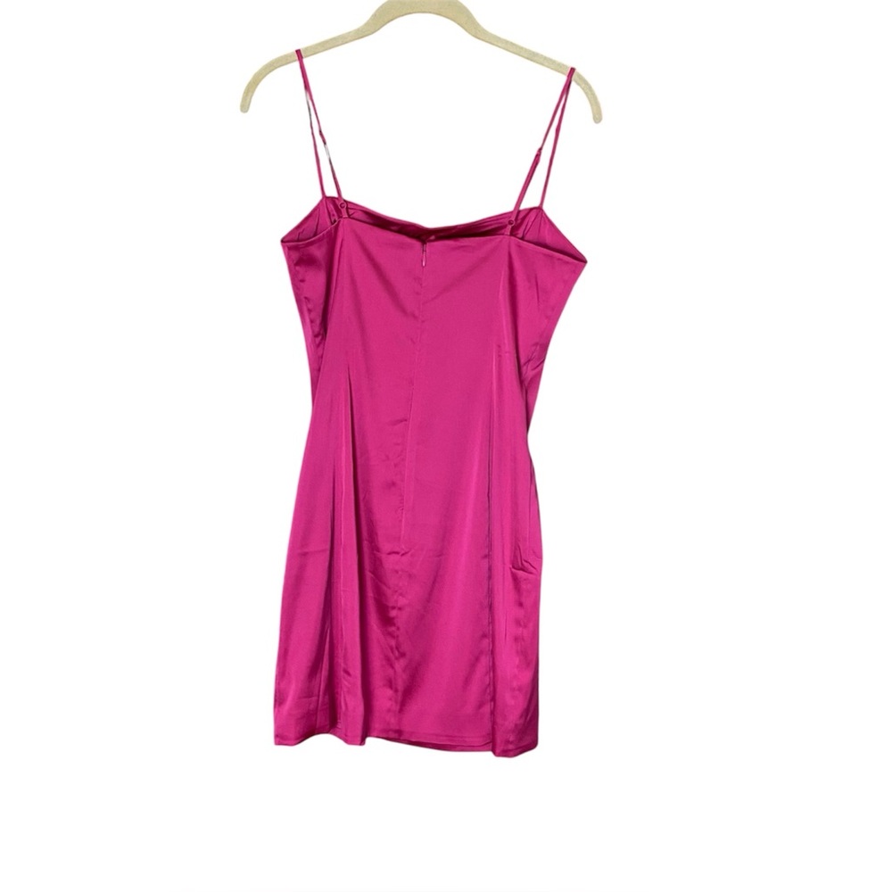 Sunday Best Aritzia Pink Satin Slip Mini Dress Size 8 Silky Barbiecore - Picture 3 of 6
